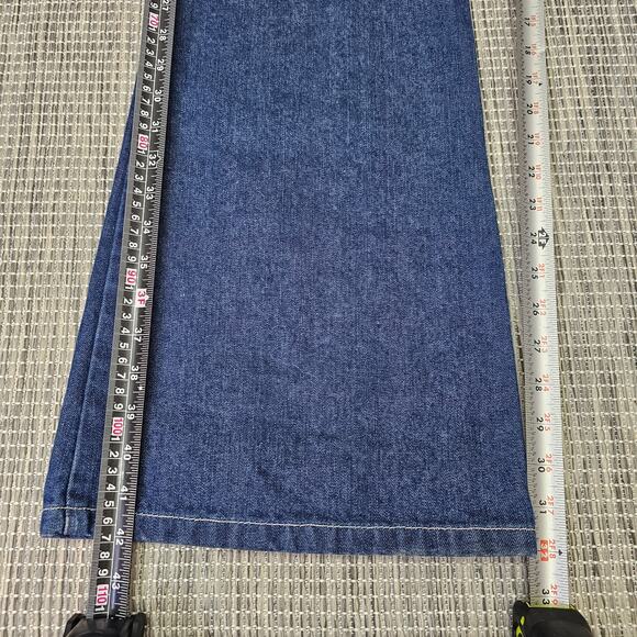 Tommy Hilfiger Jeans Womens 10 y2k Low Rise Dark Wash Blue Denim Wide Leg Pocket - Picture 8 of 14